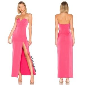 NBD Mandy Gown Pink Cocktail Maxi Dress